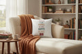 "Between the Pages Is My Happy Place" Square Book Lover Pillow