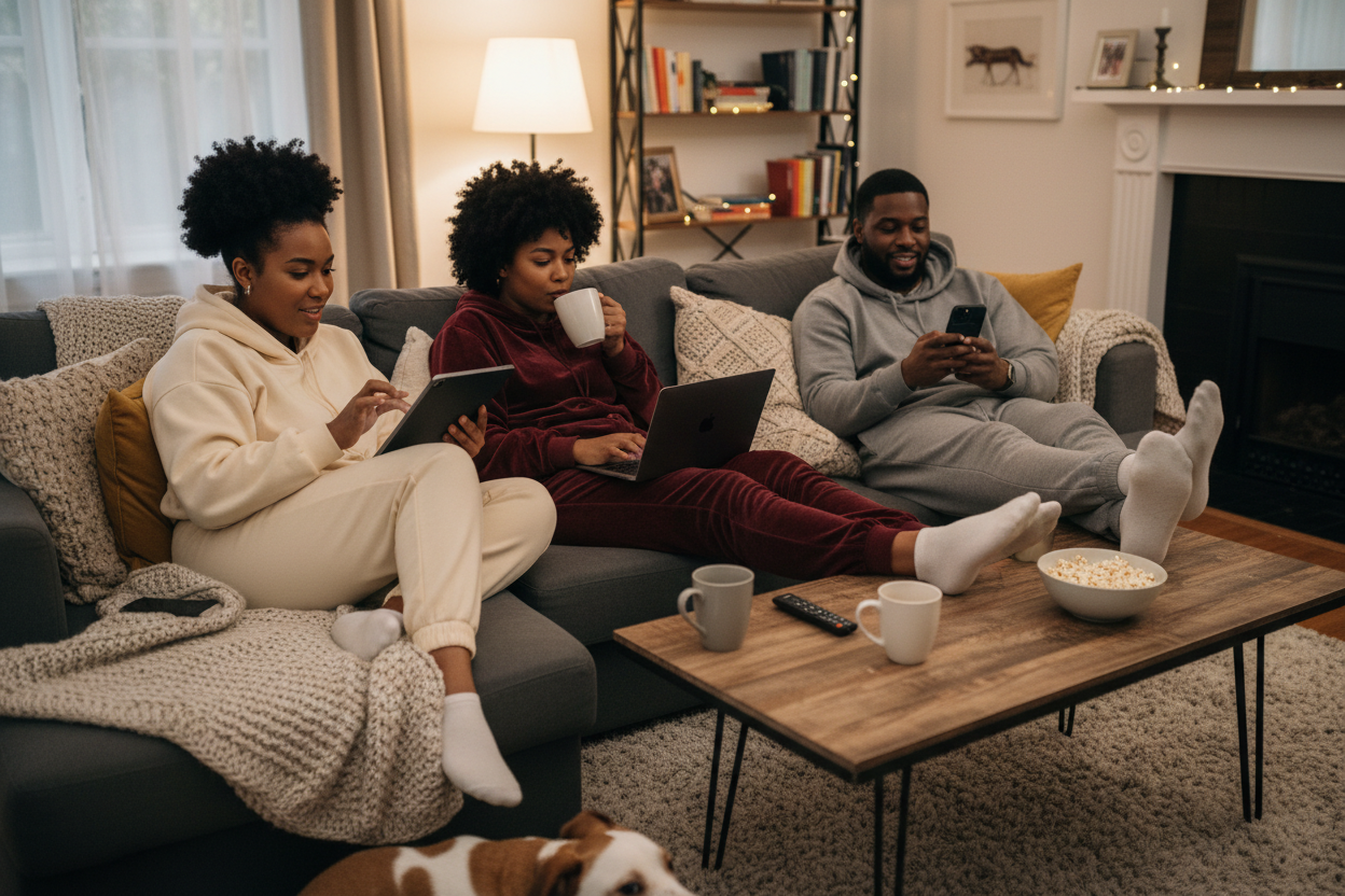  black men and women homebodys shopping