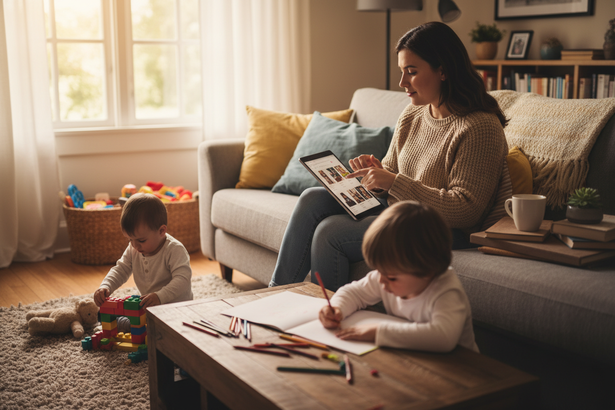  homebody shopping with kids